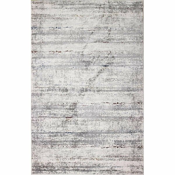 Bashian 8 ft. 6 in. x 11 ft. 6 in. Capri Collection Contemporary Polyester Power Loom Area Rug, Ivory C188-IV-9X12-CP105